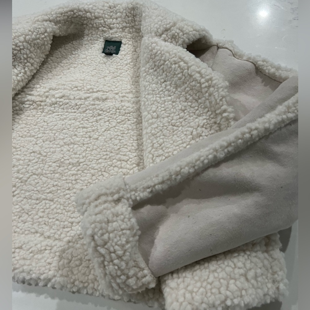 Wild Fable Cream Teddy Jacket with Button Closure - Picture 12 of 12